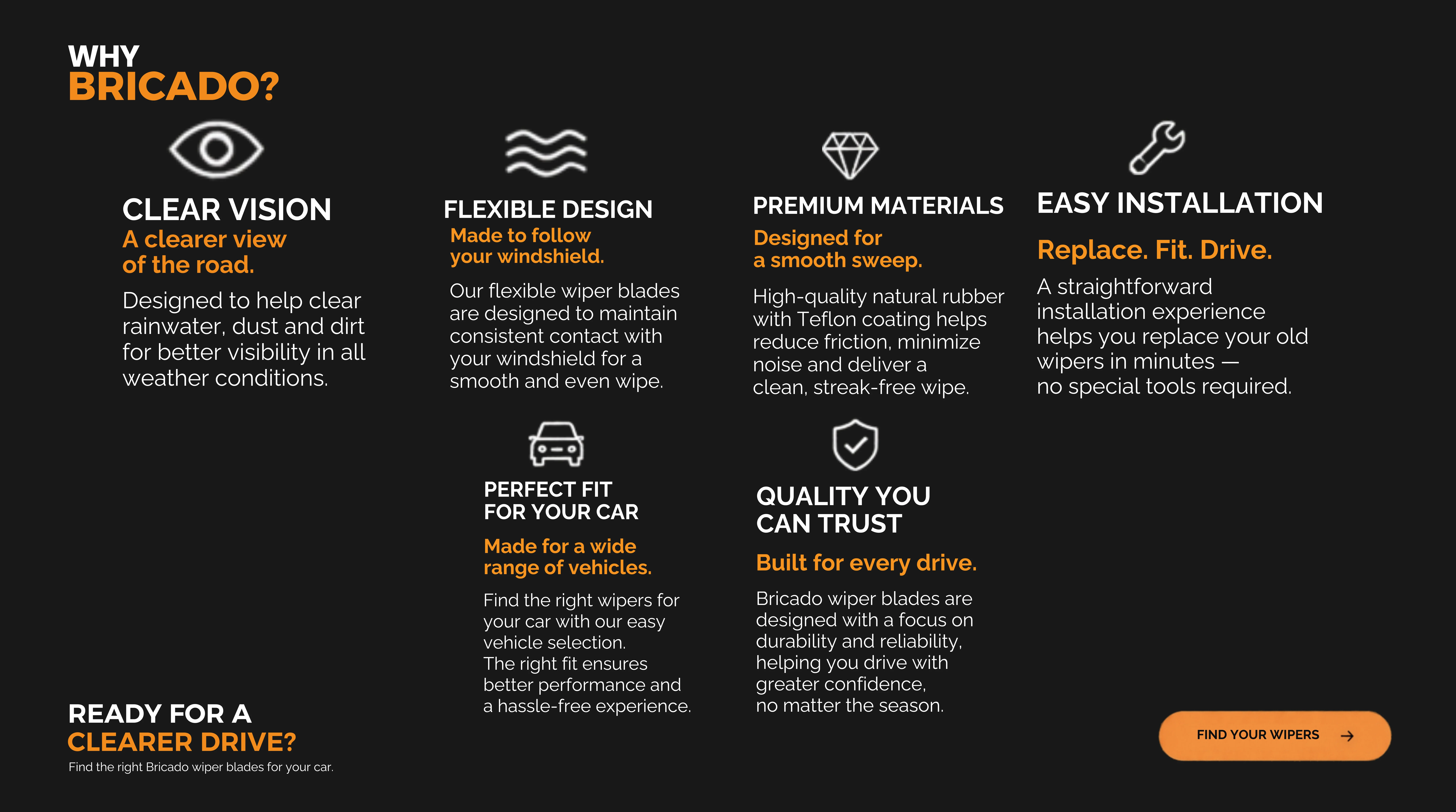 Bricado: clear vision in every drive — product benefits and reasons to choose Bricado